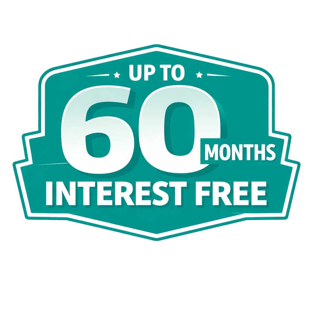 60 months interest free logo